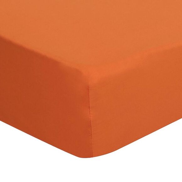 uxcell Other - Fitted Sheet Only Cotton Breathable Bottom Sheet with Large Pocket Orange